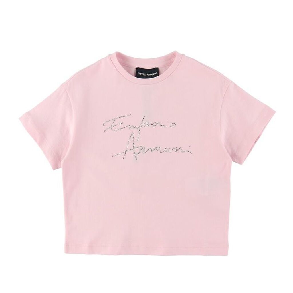 Emporio Armani T-Shirt - Rosa m. Sølv/Similisten