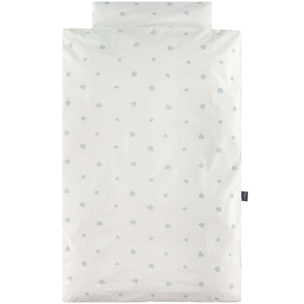 Nørgaard Madsens Sengetøj - Junior - Hvid m. Blå Blomster
