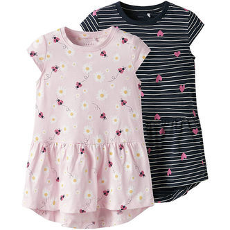 Name It Kjole - NmfVigga - 2-pak - Festival Bloom/Dark Sapphire
