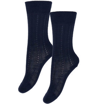 FUB Strømper - Uld - Rib - 2-pak - Dark Navy