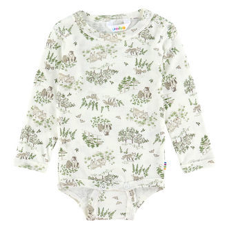 Joha Body l/æ - Uld/Silke - Off White m. Træer