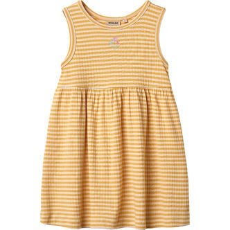 Wheat Kjole - Rib - Martha - Yellow Rib Stripe