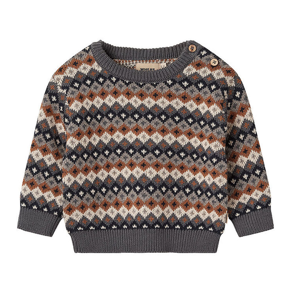 Wheat Bluse - Strik - Jaquard - Elias - Multi