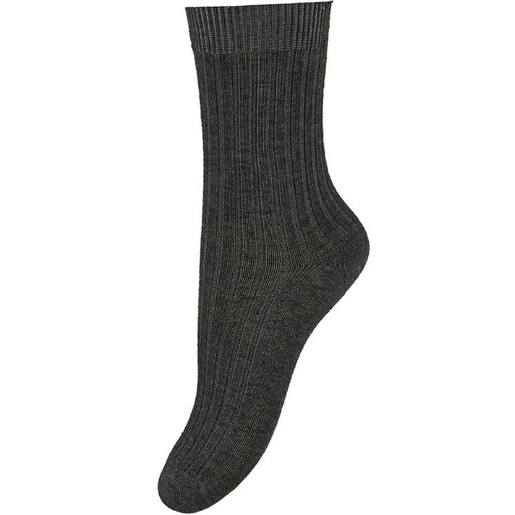 Melton Strømper - Rib - Grå