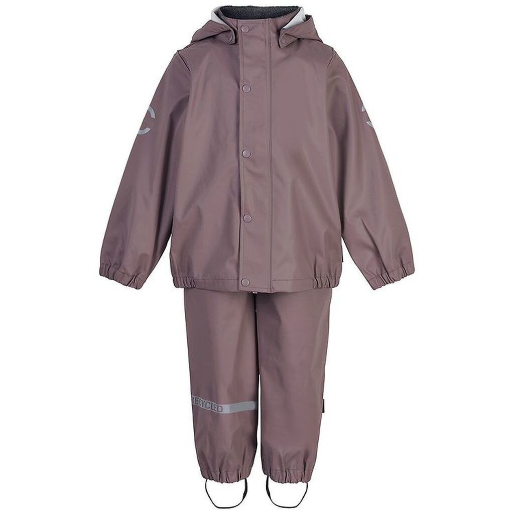 Mikk-Line Regntøj m. Seler - PU - Recycled - Twilight Mauve