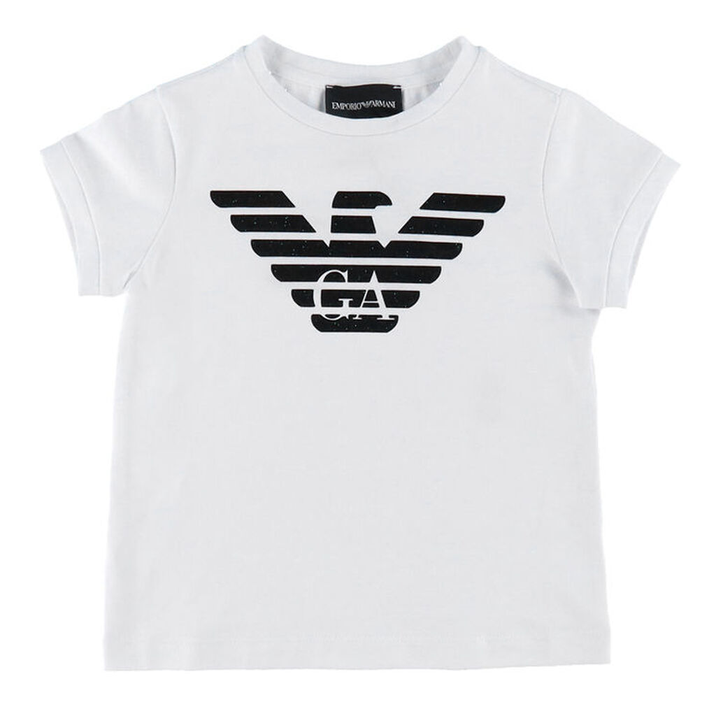 Emporio Armani T-shirt - Hvid m. Sort