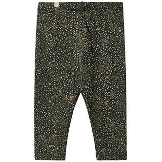 Wheat Leggings - Jules - Black Coal Small Flowers