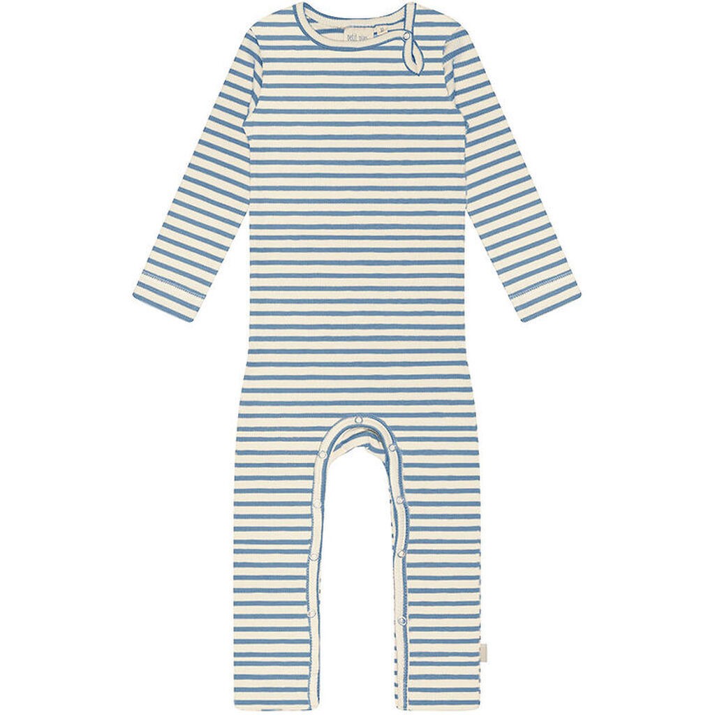 Petit Piao Heldragt - Rib - Modal - Allure Blue/Dark Off White