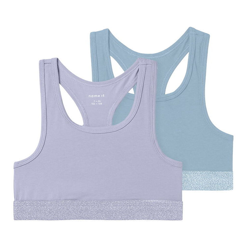 Name It Toppe - Noos - NkfShort - 2-pak - Lilla/Blå