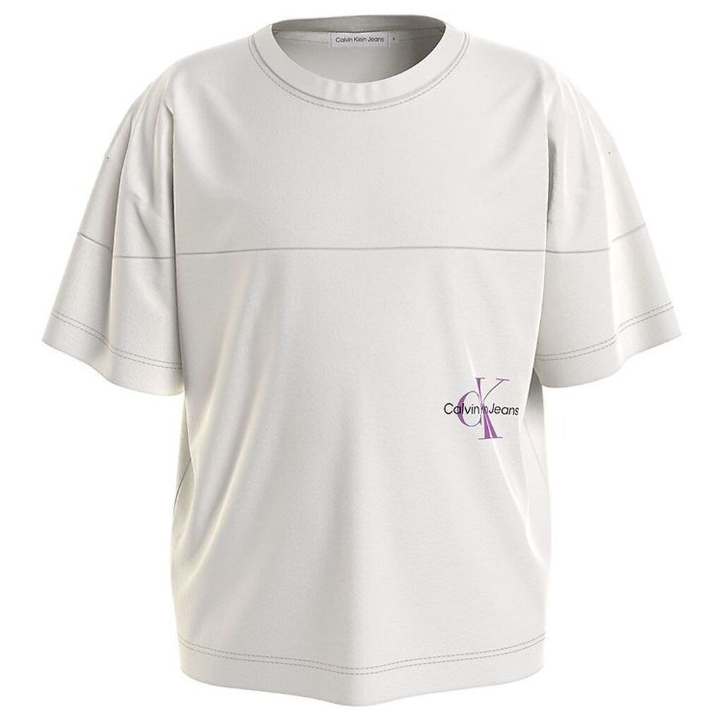 Calvin Klein T-Shirt - Monogram Off Placed T-shirt - Ivory