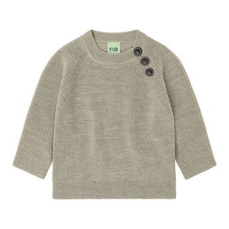 FUB Bluse - Strik - Uld - Oat Melange