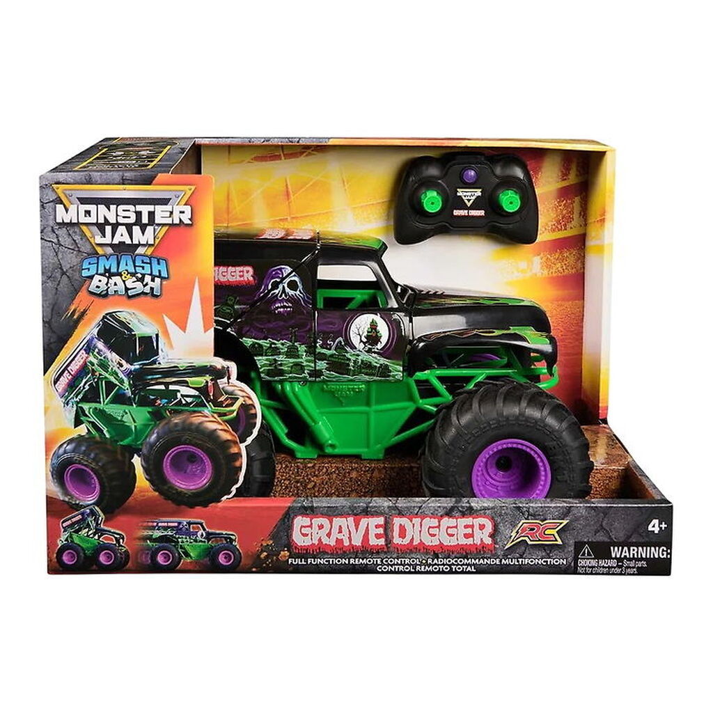 Monster Jam Fjernstyret Truck - 1:15 - Smash & Bash Grave Digger