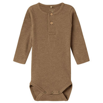 Name It Body l/æ - Rib - NbmKab - Toasted Coconut/Melange