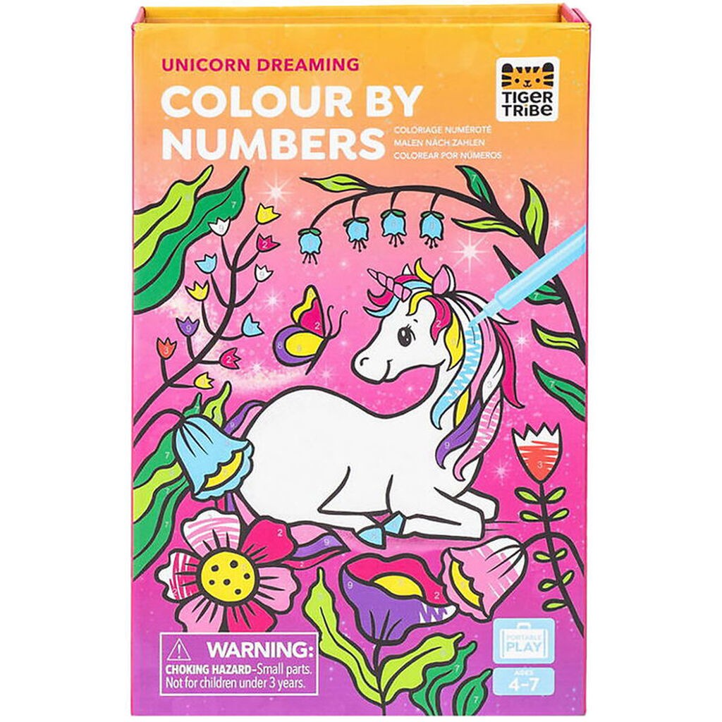 Tiger Tribe Farvesæt - Colour by Numbers - Unicorn Dreaming