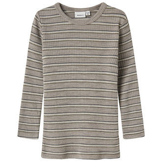 Name It Bluse - Uld - Rib - NmmWomi - Satellite/Stripes
