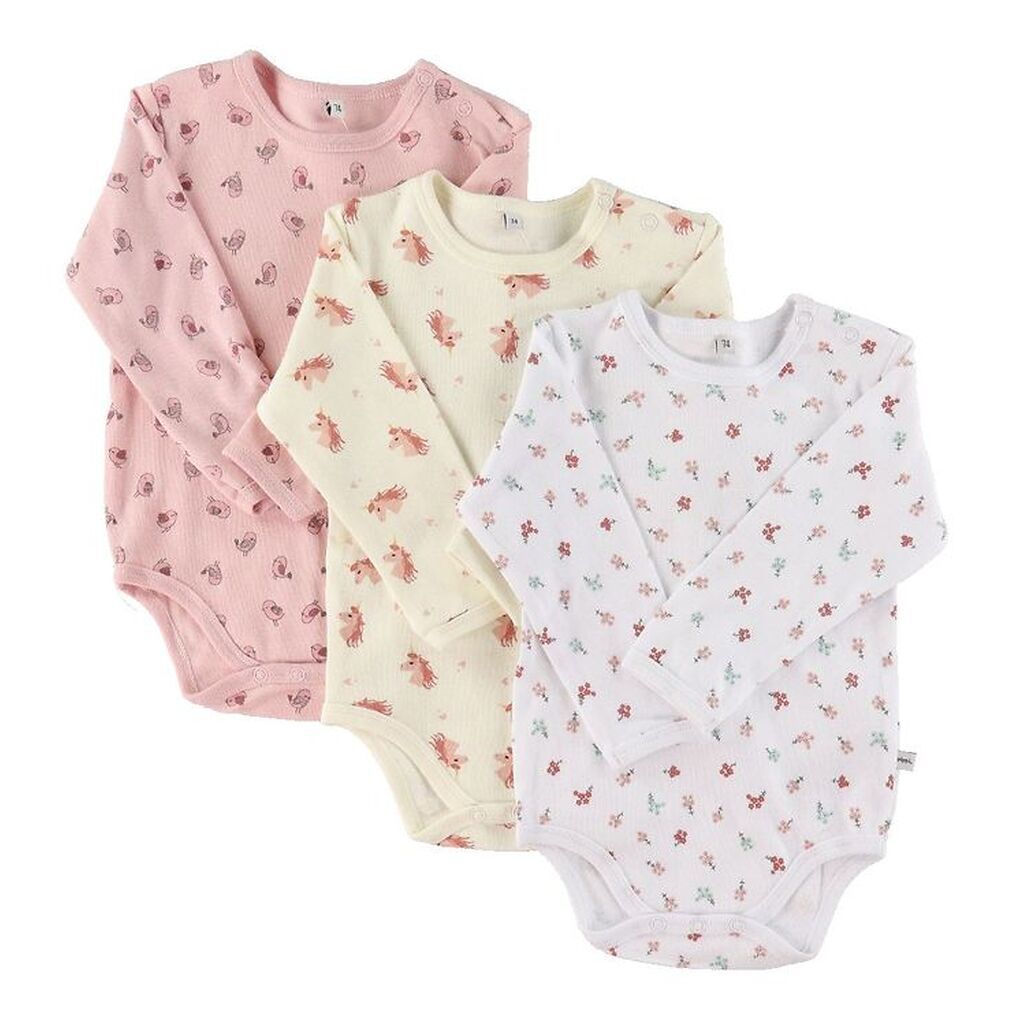 Pippi Body - 1 stk. - Assorteret - L/Æ - Mønstret