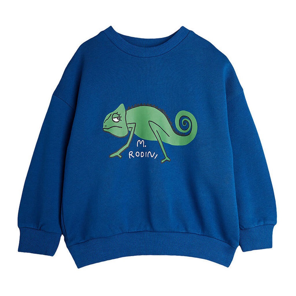Mini Rodini Sweatshirt - Lizard - Blå
