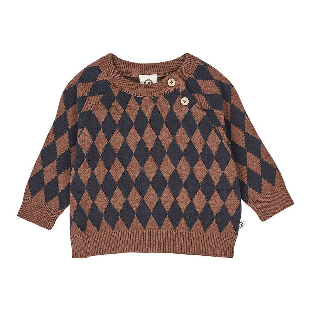 Müsli Bluse - Strik - Harlequin - Root