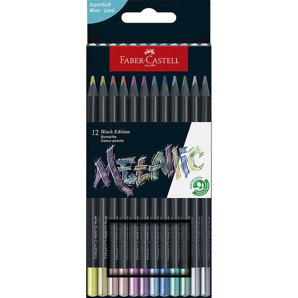 Faber-Castell Farveblyanter - 12 stk. - Metallic