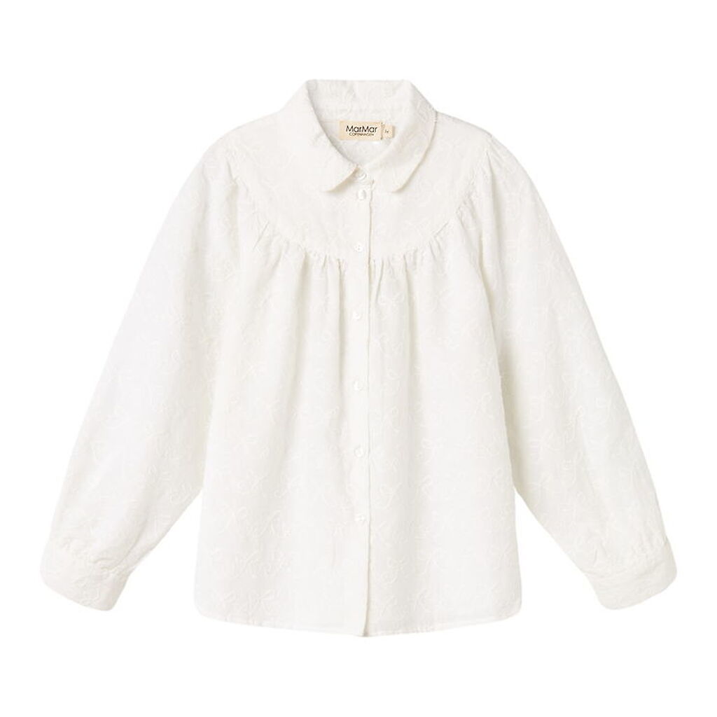 MarMar Skjorte - Trissa - Hvid m. Sløjfer