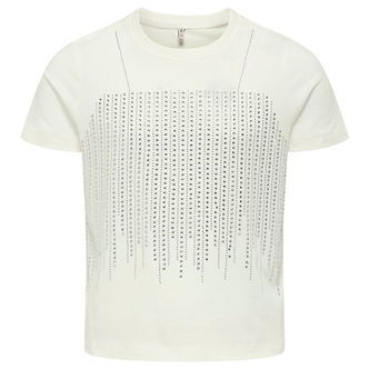 Kids Only T-shirt - KogBillie - Stone Top - Cloud Dancer/ Rhines