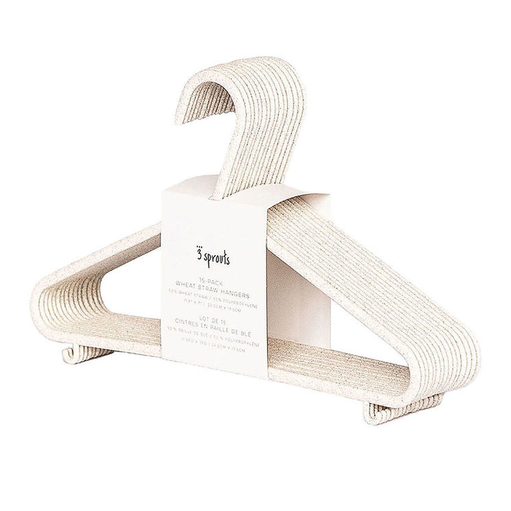 3 Sprouts Bøjle - 15-pak - 29,5 x 17,5 cm - Creme