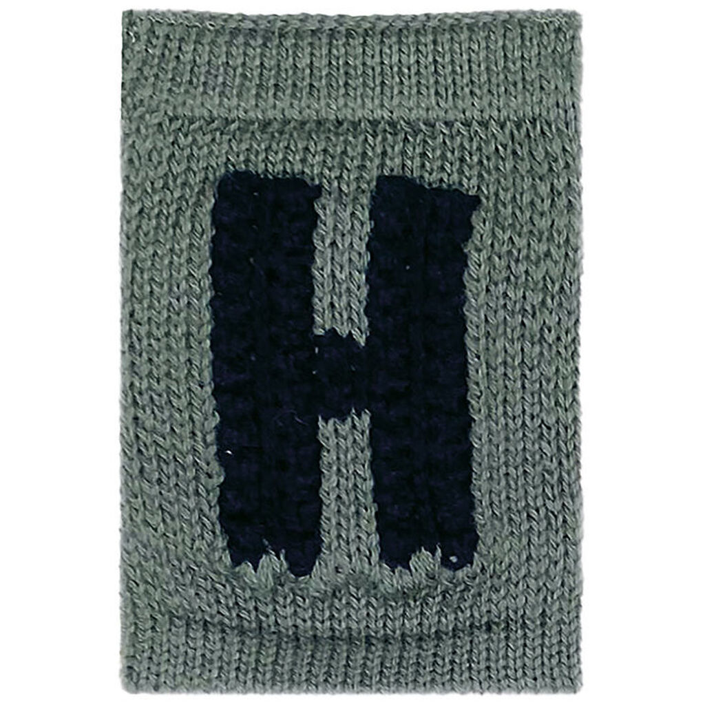 Smallstuff Strikket Bogstav - H - Blå Alfabet