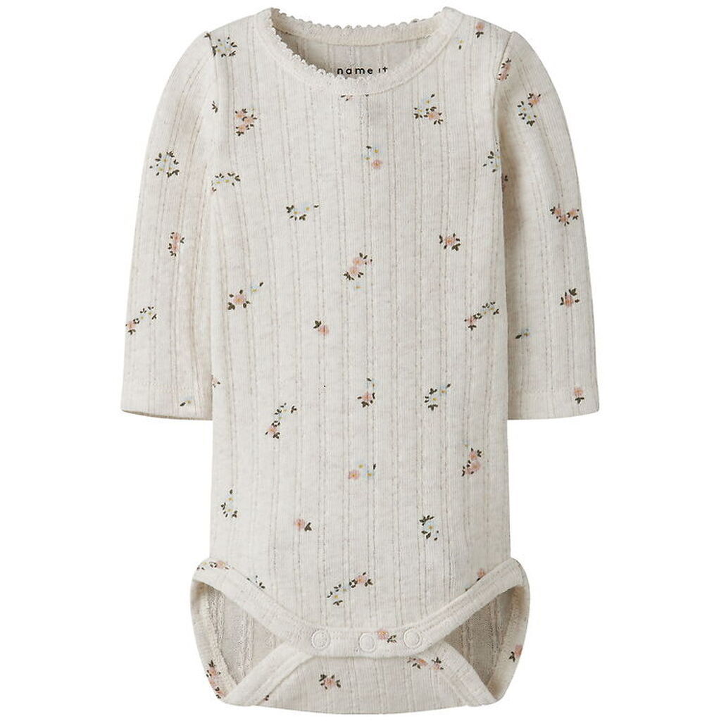 Name it Body l/æ - NbfLower - Peyote Melange m. Blomster