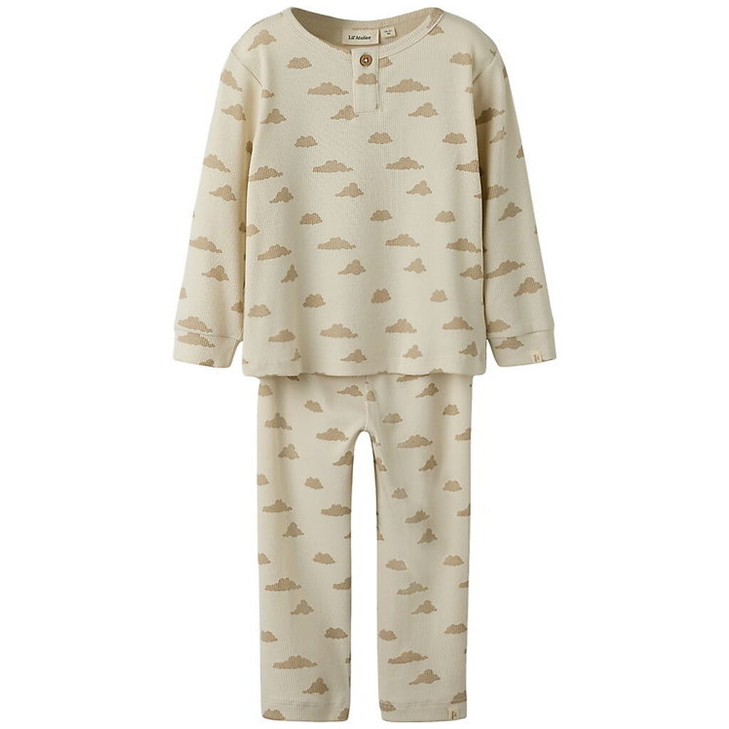 Lil Atelier Nattøj - Rib - NmmGago - Turtledove/Sky