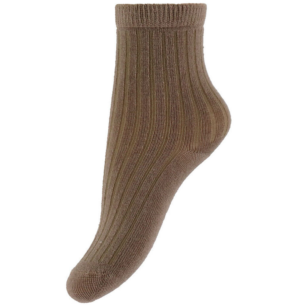 Lil Atelier Strømper - Rib - Uld - NmnRakel - Tigers Eye/MELANGE