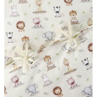 Nørgaard Madsens Sengetøj - Baby - Natur m. Søde Babydyr