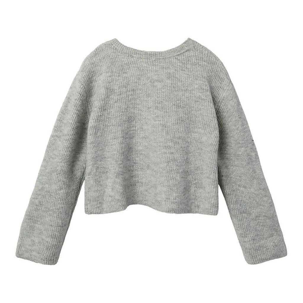 LMTD Bluse - Strik - NlfBowBack- Light Grey Melange