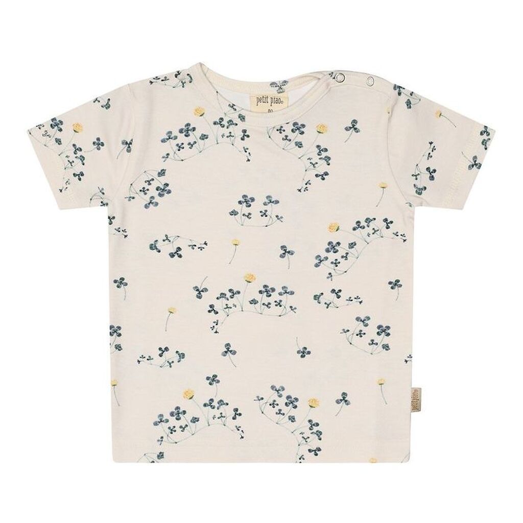Petit Piao T-shirt - Blomster Print - Clover