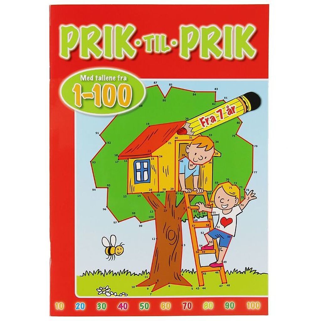 Forlaget Bolden Aktivitetsbog - Prik til Prik 1-100 - Dansk