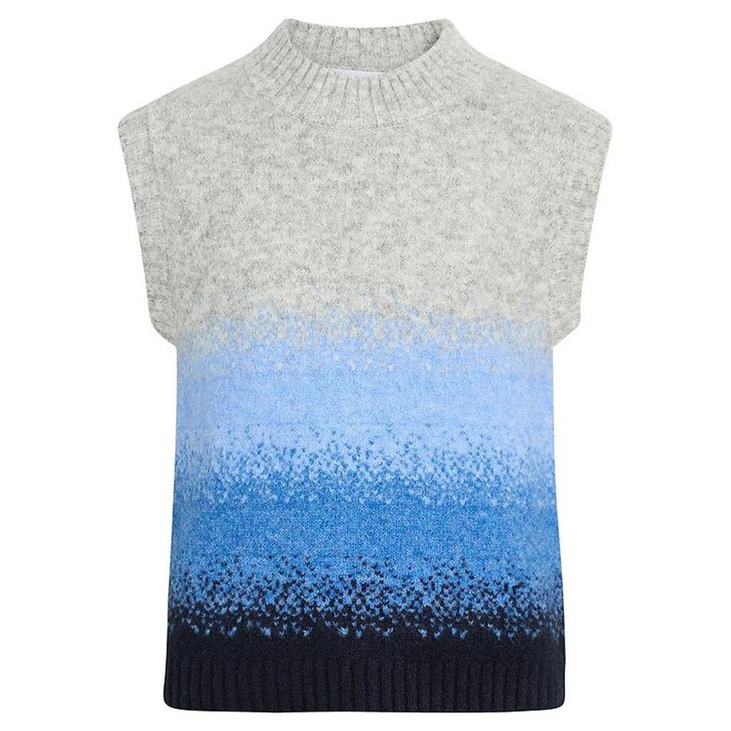 Grunt Vest - Charlotte Knit Vest - Grey Melange