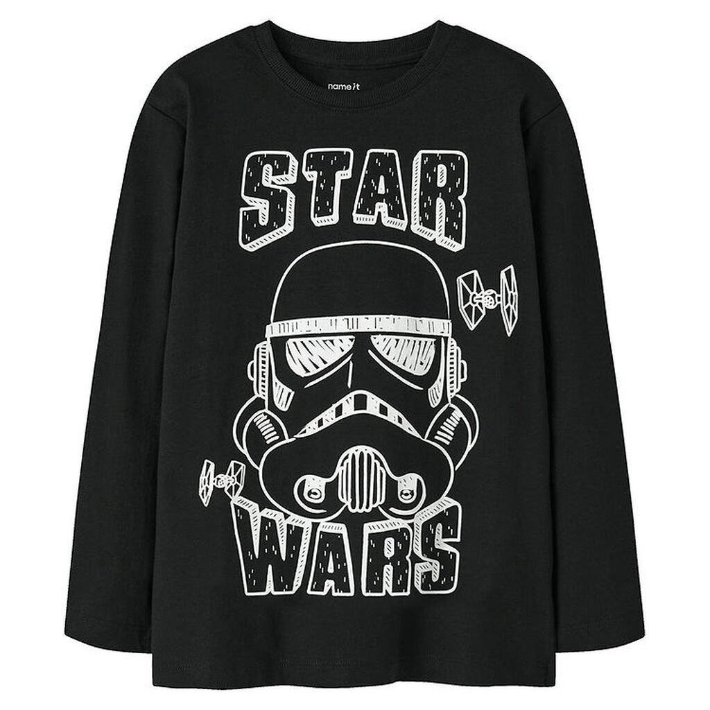 Name it Bluse - NkmVolt - Starwars - Sort m. Stormtrooper