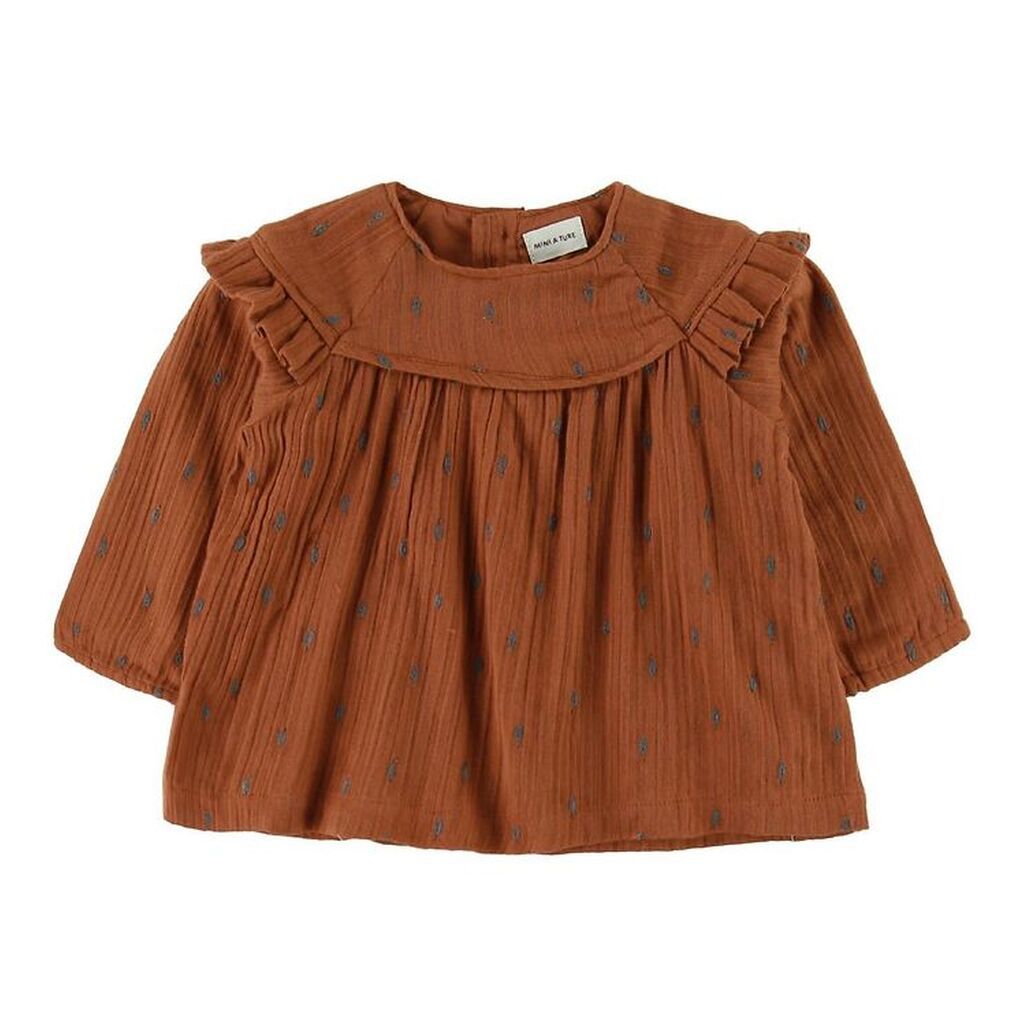 Mini A Ture Bluse - Cenia - Leather Brown