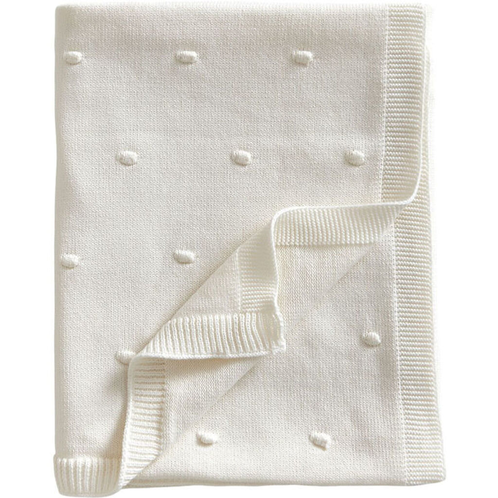 Jack o Juno Tæppe - 80x100 cm - Strik - Bubble - Pearl