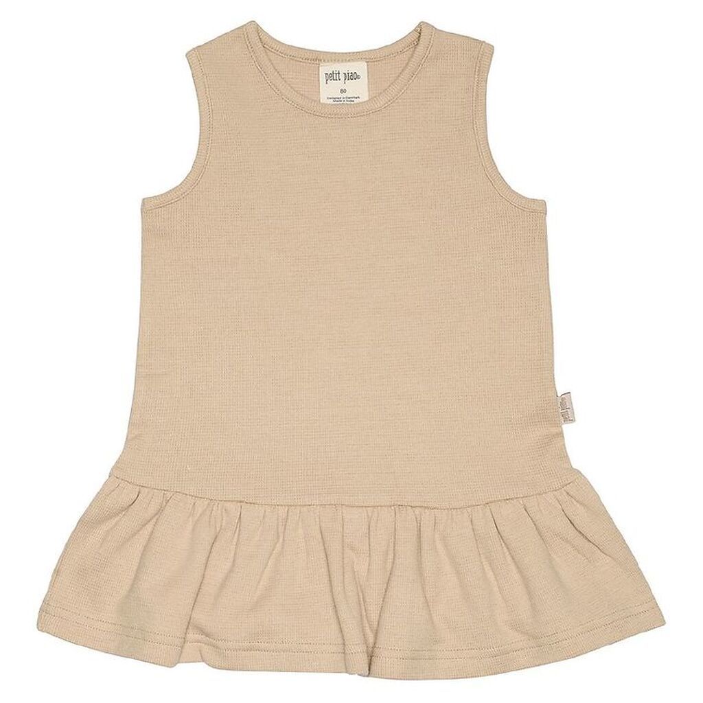Petit Piao Kjole - Waffle - Dark Sand