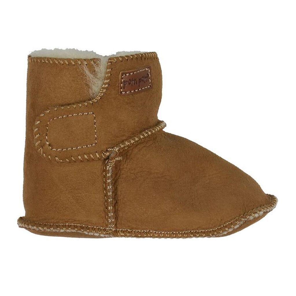 Pom Pom Hjemmesko m. Uld - Camel