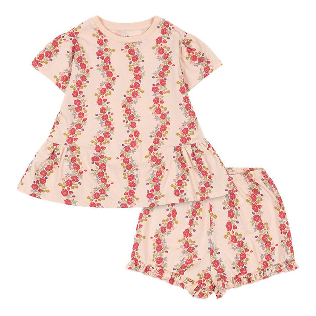 Konges Sløjd Shortssæt - Shorts/T-shirt - Famo - Floria Pink