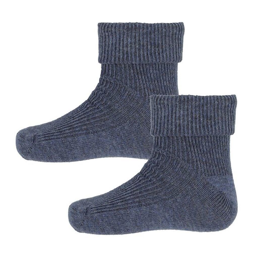 Minymo Strømper - 2-pak - Blåmeleret