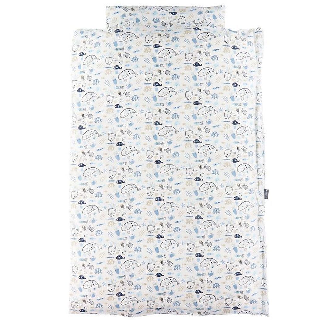 Nørgaard Madsens Sengetøj - Junior - Hvid m. Fisk