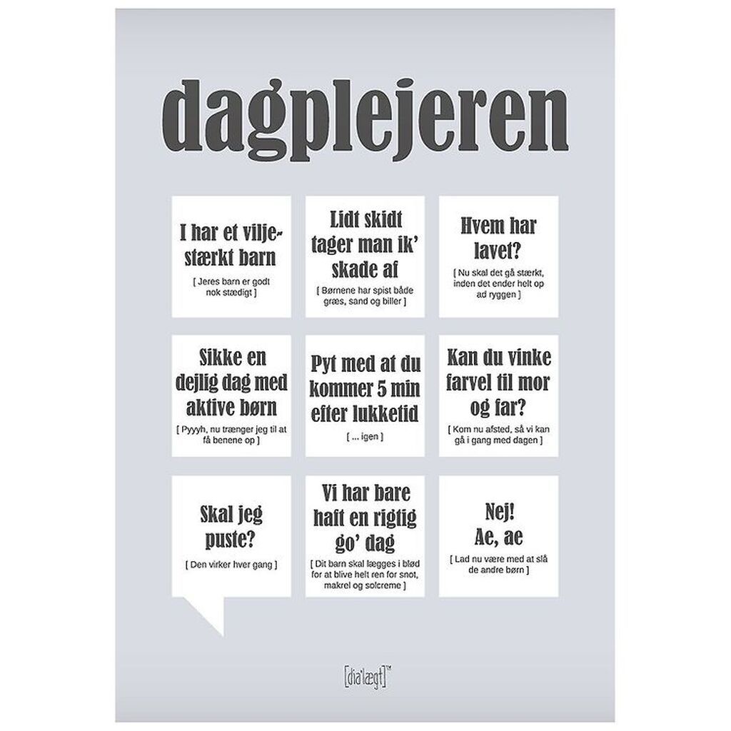 Dialægt Plakat - 50x70 - Dagplejeren