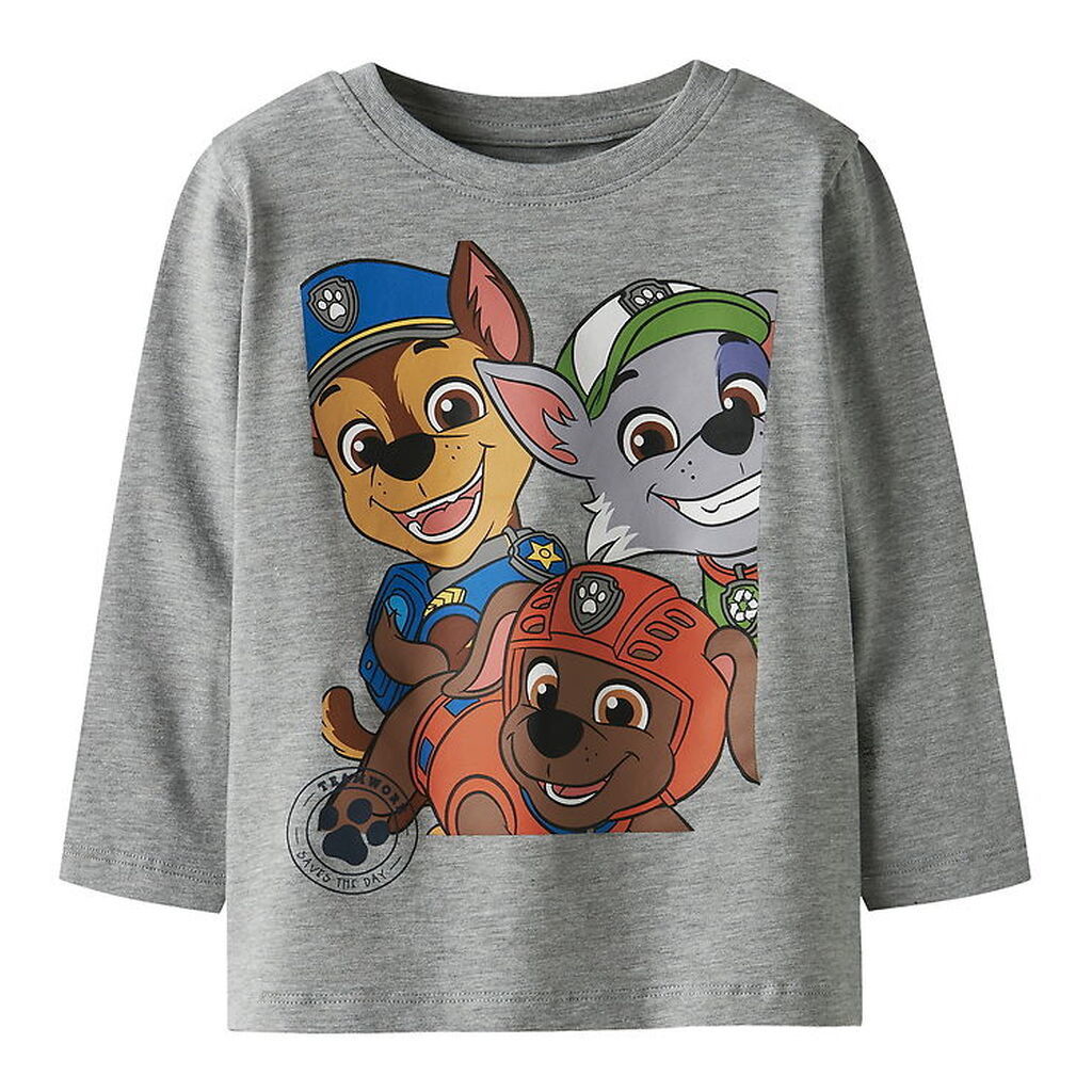 Name It Bluse - Paw Patrol - NmmNitin - Grey Melange