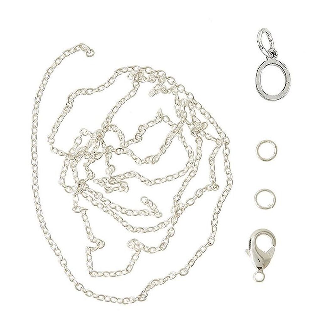 Me&My BOX Halskæde m. Bogstav - O - Sølvbelagt