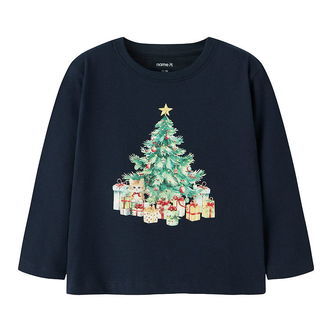Name It Bluse - NmfVosmas - Navy Blazer/Xmas Tree Cat