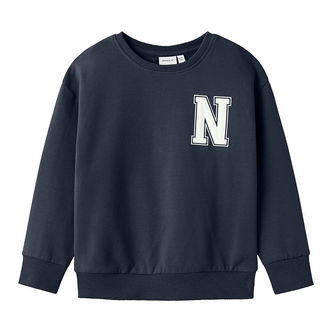 Name It Sweatshirt - NmmTollo - Navy Blazer m. Hvid