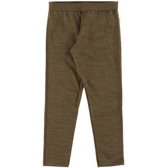 Joha Leggings - Uld/Silke - Brun Meleret