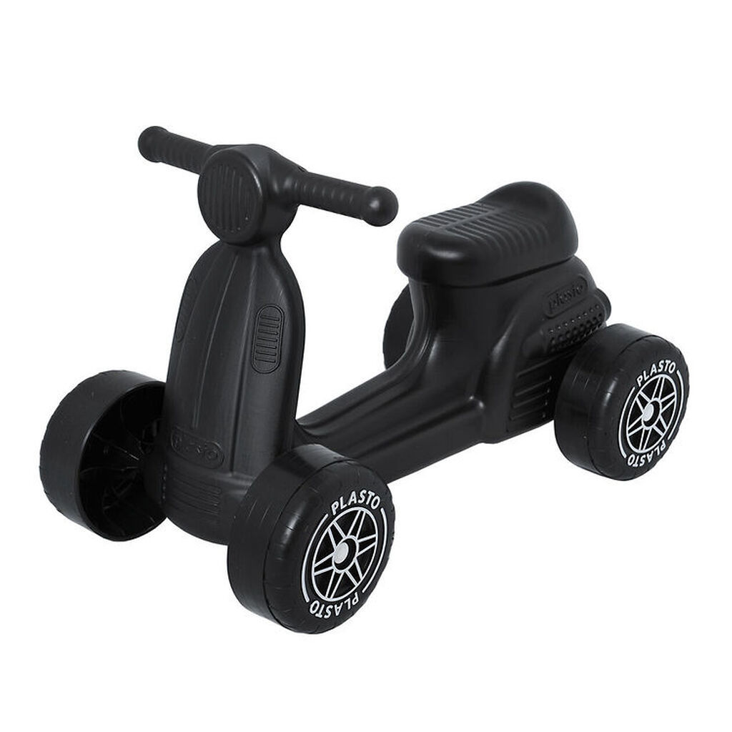 Plasto Scooter med Lydløse Hjul - Sort